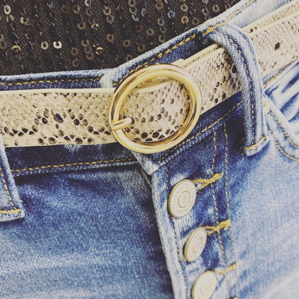 SNAKESKIN BELT